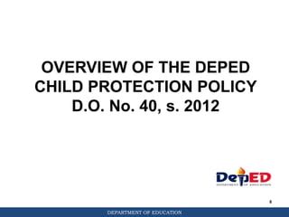 child protection policy ppt|DepEd Order No. 40, s. 2012 “Child Protection Policy”.